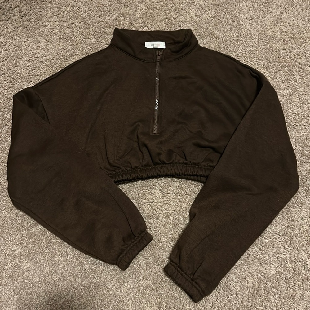 Brown Crop Top Sweater